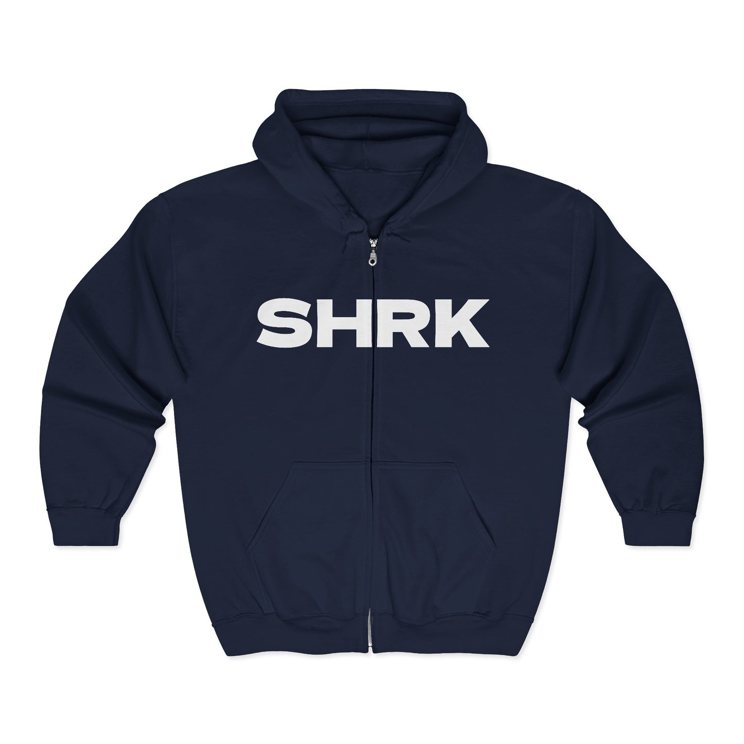SHRK Letter Hoodie — Bold Graphic Zip-Up Sweatshirt