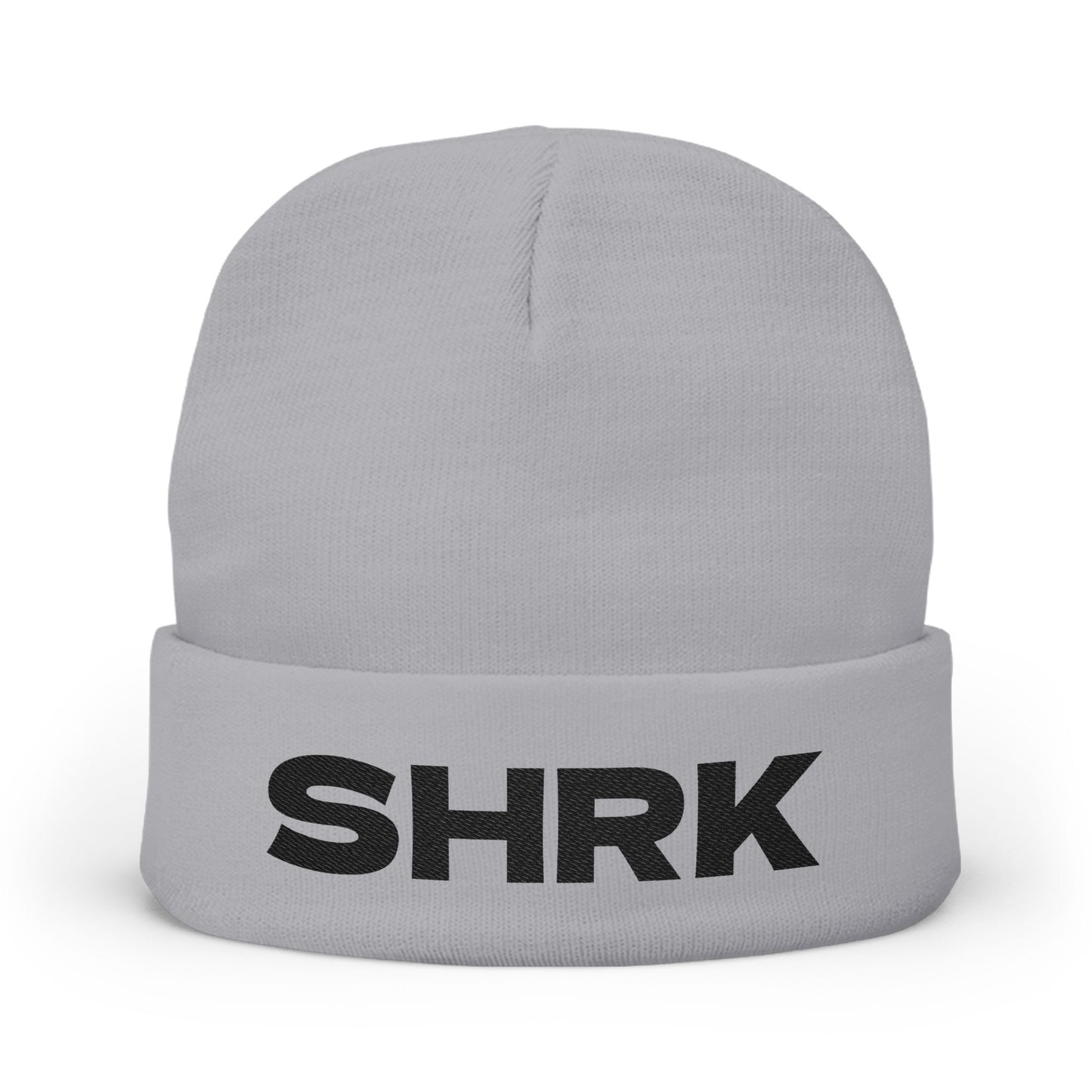 SHRK Embroidered Knit Beanie — Cozy Winter Cuffed Hat