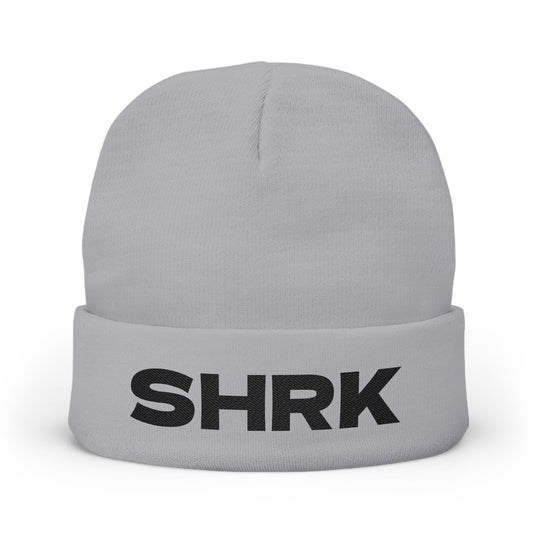 SHRK Embroidered Knit Beanie — Cozy Winter Cuffed Hat