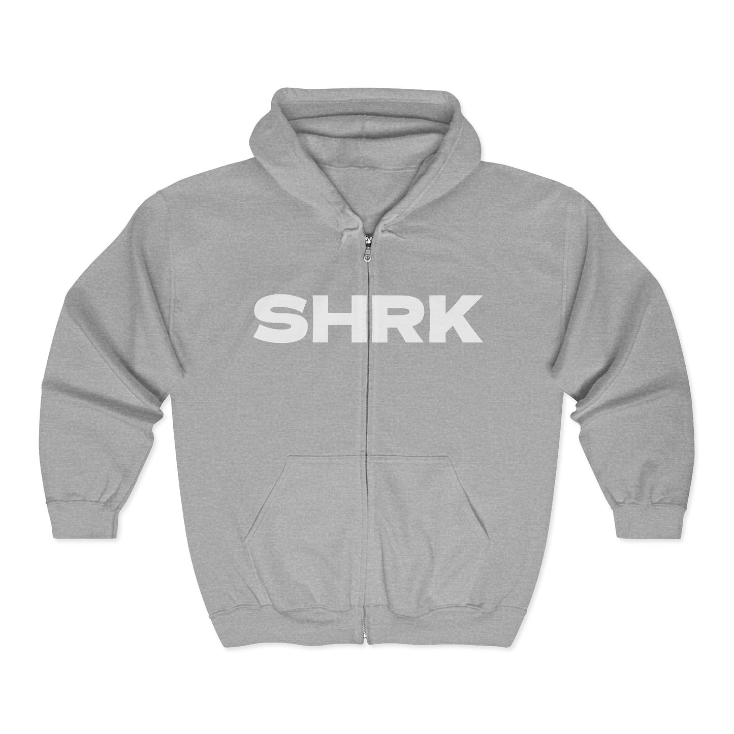 SHRK Letter Hoodie — Bold Graphic Zip-Up Sweatshirt