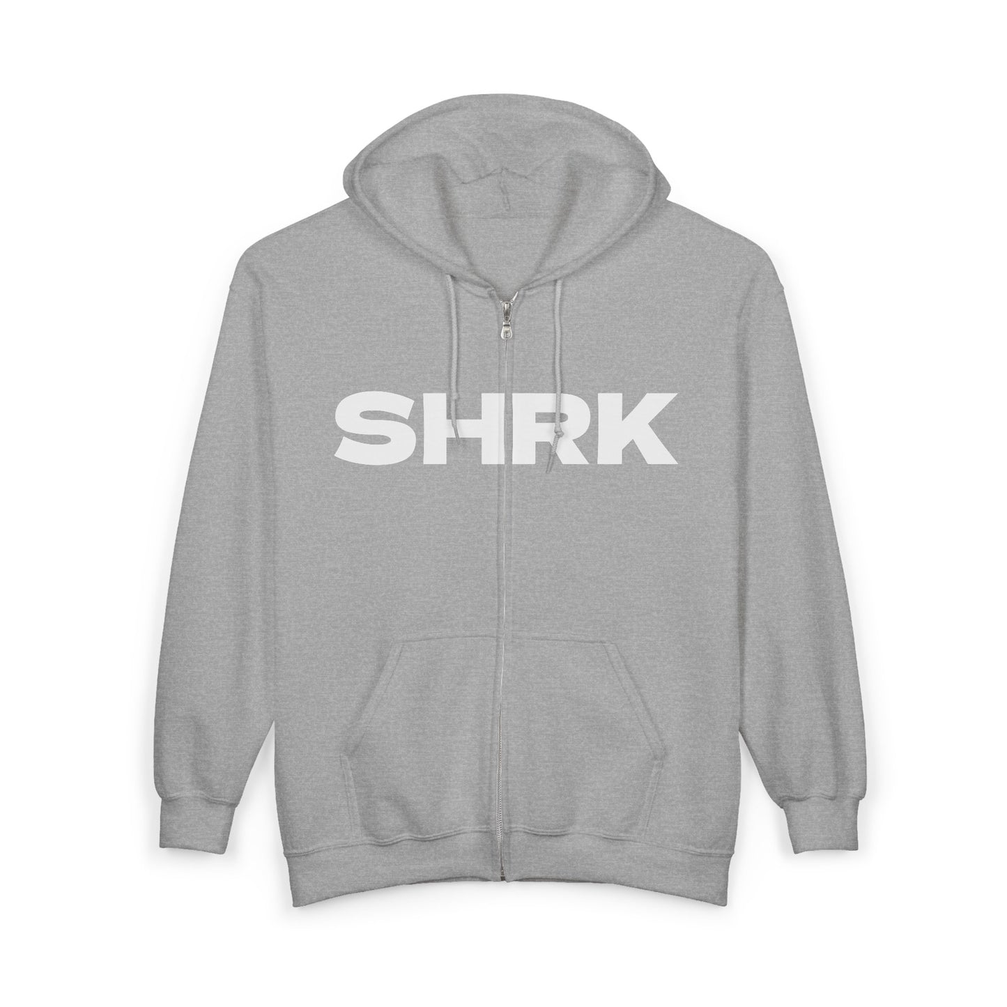 SHRK Letter Hoodie — Bold Graphic Zip-Up Sweatshirt
