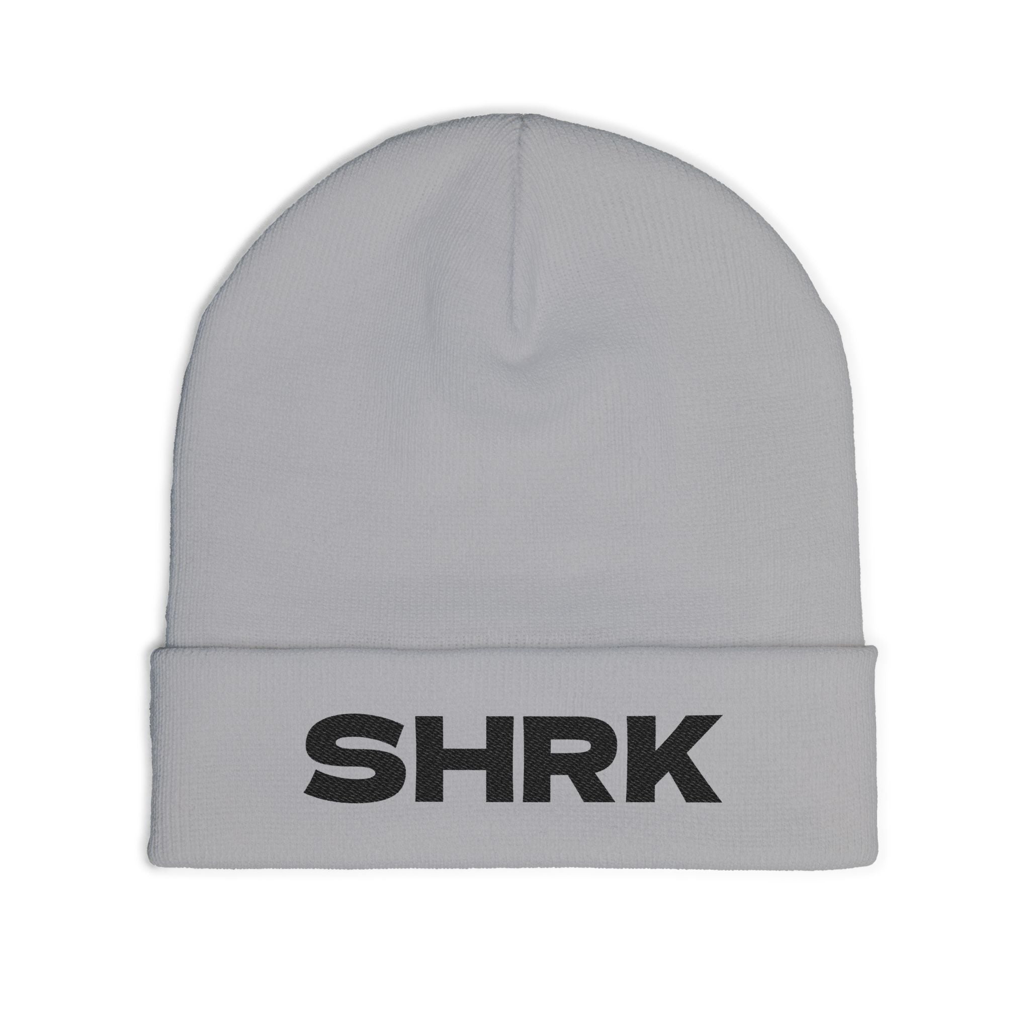SHRK Embroidered Knit Beanie — Cozy Winter Cuffed Hat – Shrk Shoe Co