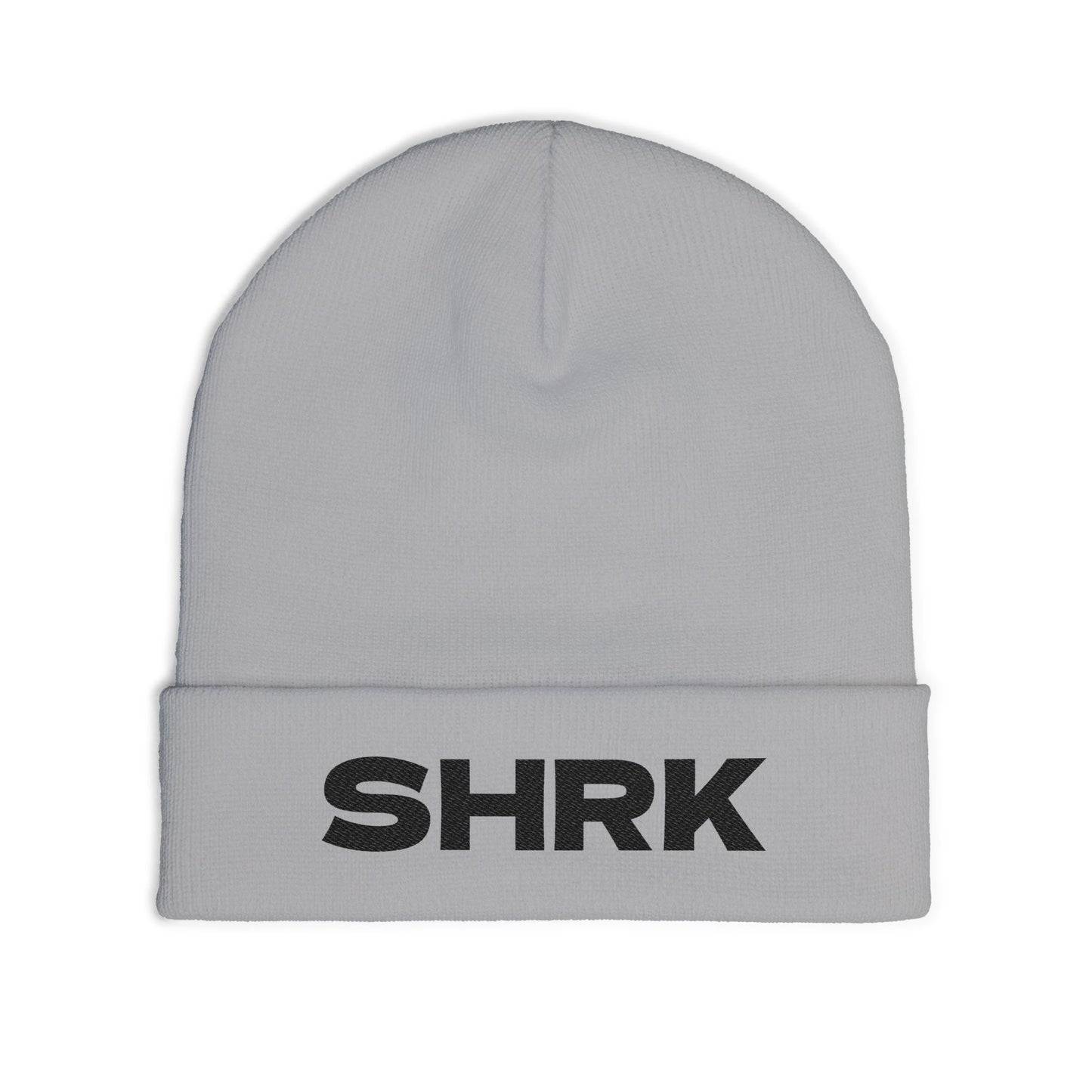 SHRK Embroidered Knit Beanie — Cozy Winter Cuffed Hat