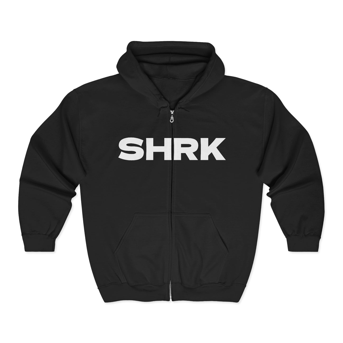 SHRK Letter Hoodie — Bold Graphic Zip-Up Sweatshirt