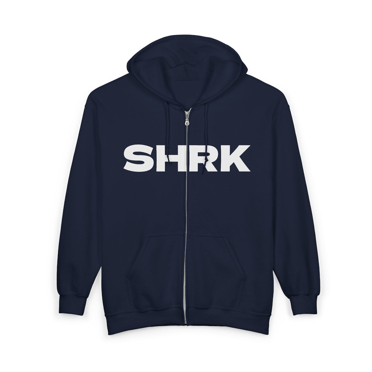 SHRK Letter Hoodie — Bold Graphic Zip-Up Sweatshirt