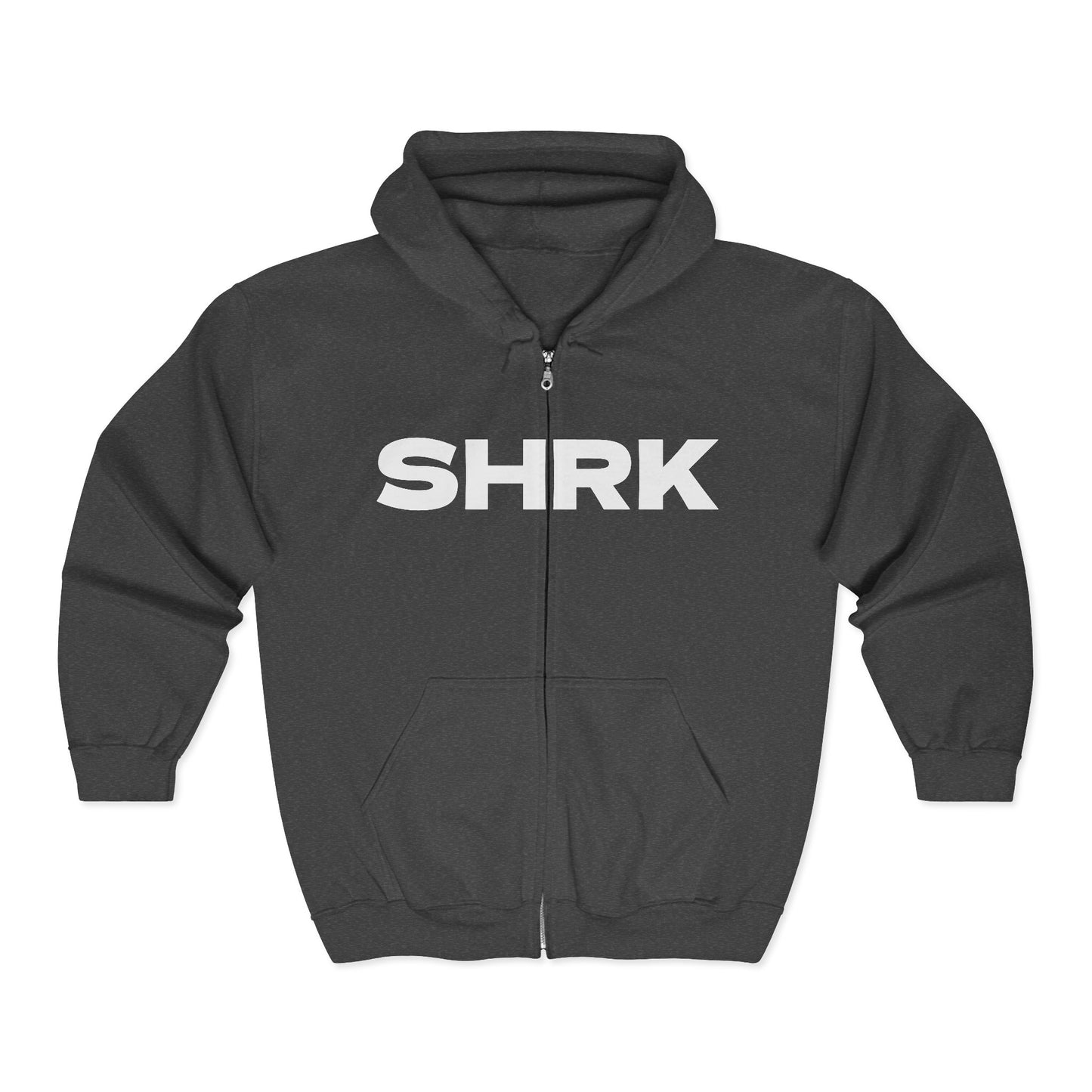 SHRK Letter Hoodie — Bold Graphic Zip-Up Sweatshirt